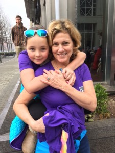 Laura and her daughter braved the foggy, wet weather to march in Raleigh. 