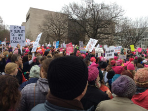 Jean marched with women from all over the country and made new friends on Saturday.