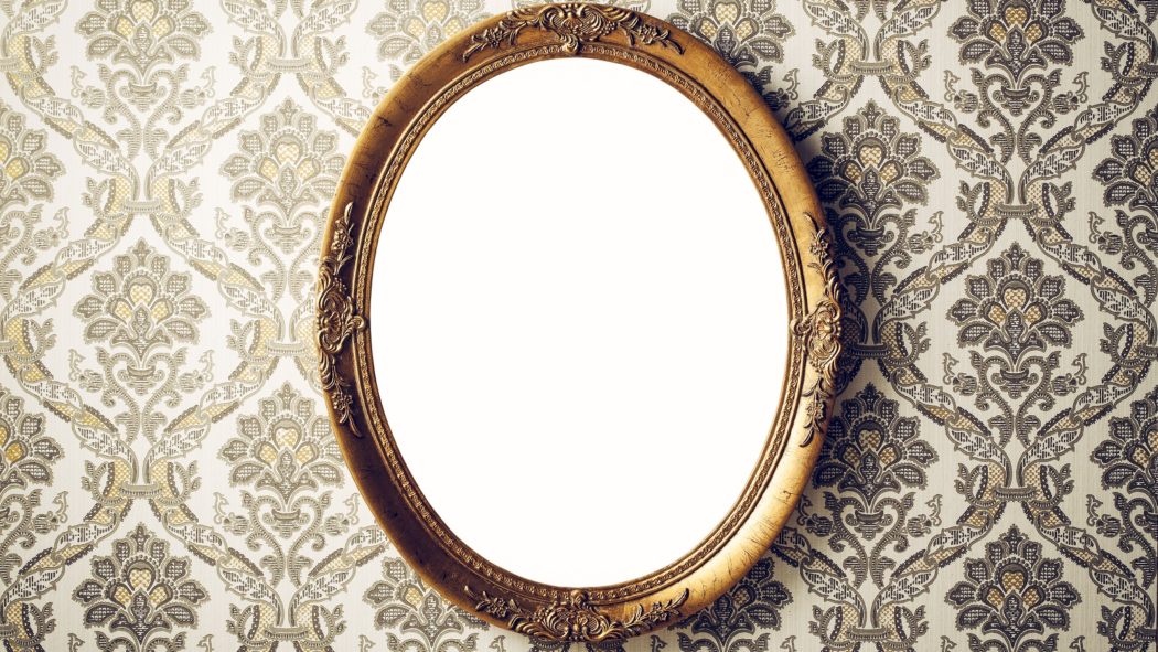 Vintage picture frame – Wallpaper Retro Gold Antique Baroque