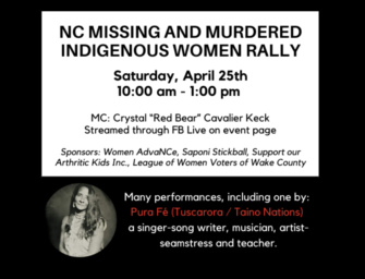 Saturday’s Online Rally for Missing, Murdered Indigenous Women & Girls